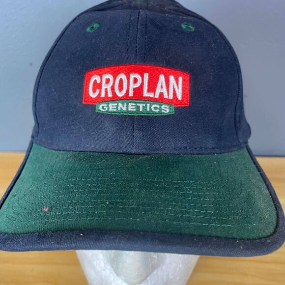 CROPLAN Genetics Vintage Black Green Snapback Hat Cap Agri-Tech Services USA - Picture 2 of 8